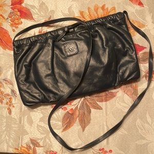 Anne Klein Navy Blue magnetic closing bag purse